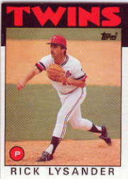 1986 Topps Baseball Cards      482     Rick Lysander